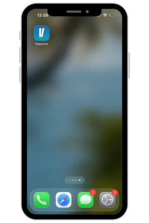 Vegasino Casino app icon displayed on mobile device home screen